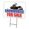 Signmission Snowmobile For Sale Yard Sign & Stake outdoor plastic coroplast window, C-1824 Snowmobile For Sale C-1824 Snowmobile For Sale - alternate 1